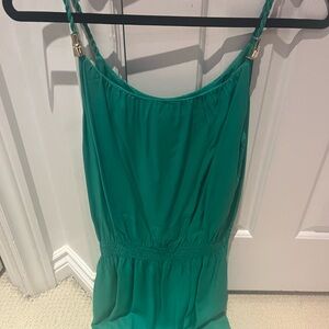 Heidi Klein emerald green short dress/beach cover-up